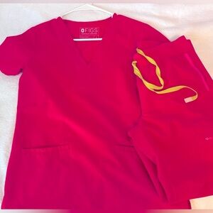 Figs Shocking Pink scrubs